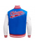 Script Tail Chicago Cubs Classic Rib Varsity Jacket