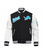 Script Tail Detroit Lions Classic Rib Varsity Jacket