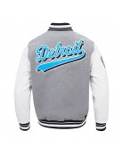 Script Tail Detroit Lions Classic Rib Varsity Jacket