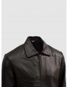 Sheep Leather Black  Bomber Jacket