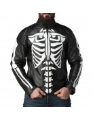 Skeleton Leather Red Jacket