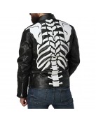 Skeleton Leather Red Jacket