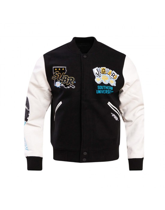 Southern University Homecoming Black and White Varsity Jacket