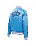 Spelman College Classic Rib Blue Satin Jacket