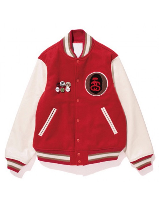 Stussy Bape Wool Varsity Jacket