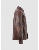 Summer Jacket - Brown Leather Shirt