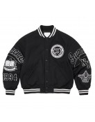 Supreme NY Veritas Full-Snap Wool Varsity Jacket