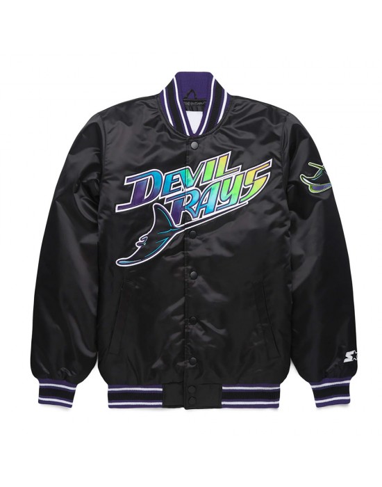 Tampa Bay Rays Classic Black Satin Jacket