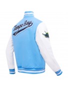 Tampa Bay Rays Script Light Blue Varsity Jacket