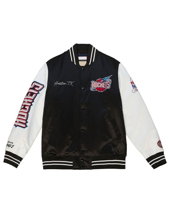 Team Origins Houston Rockets Varsity Satin Jacket