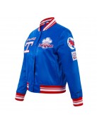 Texas Rangers Retro Classic Rib Royal Satin Jacket