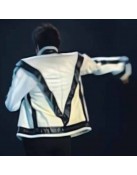 Thriller Michael Jackson White Leather Jacket