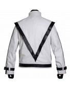 Thriller Michael Jackson White Leather Jacket