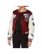 True Religion Spliced Black Varsity Jacketneteen Jacket