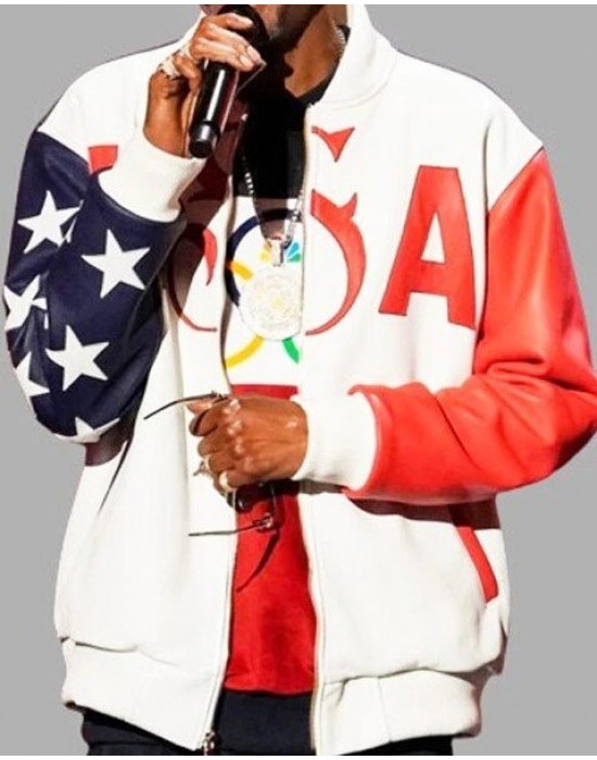 U.S. 2024 Olympic Snoop Dogg Leather Jacket