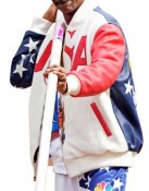 U.S. 2024 Olympic Snoop Dogg Leather Jacket