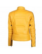 Uma Thurman Kill Bill Yellow Leather Jacket