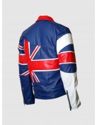 Union Jack Flag Men's Biker Leather Jacket