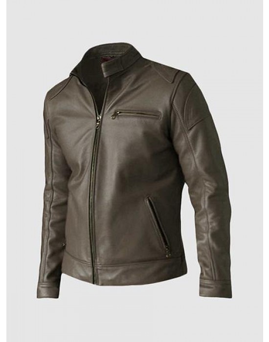 Unique Elegant Brown Leather Jacket