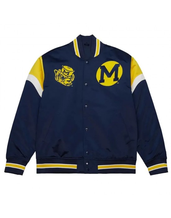 University Of Michigan Navy Blue Letterman Jacket