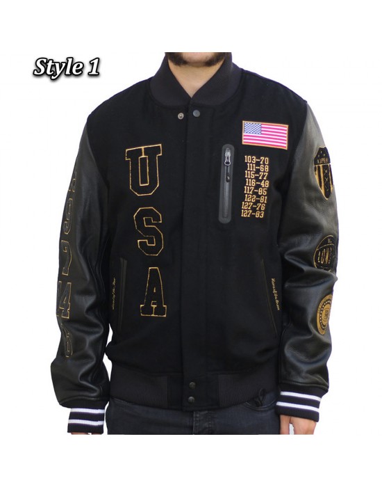 USA Dream Team Destroyed Varsity Jacket