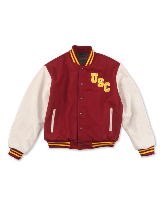 USC Trojans Varsity Cardinal and White Jacket