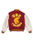 USC Trojans Varsity Cardinal and White Jacket