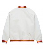 USC Trojans White Varsity Satin Jacket