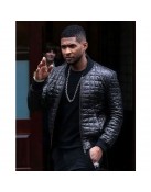 Usher Quilted Black Leather Jacket