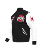 Varsity Ohio State University Classic Rib Wool Black and White  Jacket