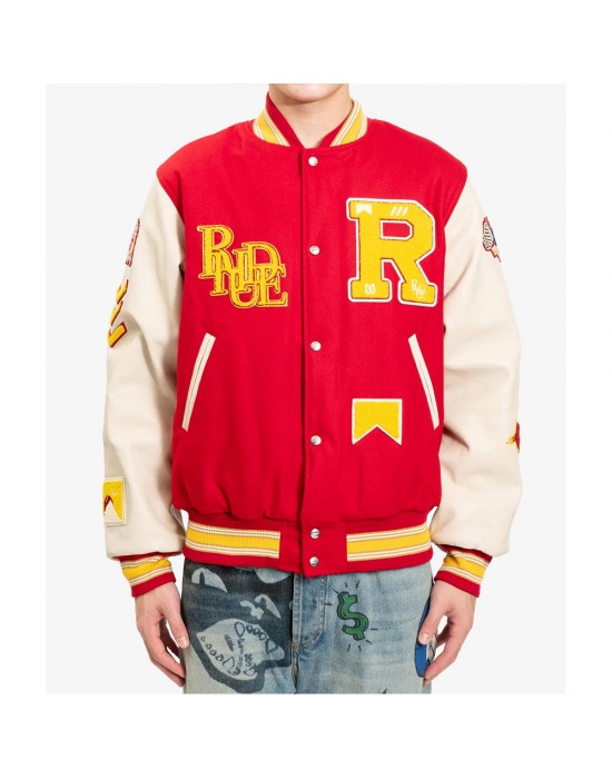 Varsity Rhude Bull Market Red Jacket