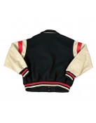 Vintage Louisville Slugger Black and Cream Varsity Jacket