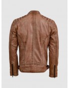 Waxed Distressed Leather Jacket