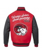 Winston-Salem State Rams HBCU Red and Black Varsity Jacket