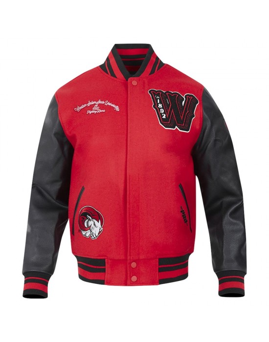 Winston-Salem State Rams HBCU Red and Black Varsity Jacket