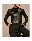 Women’s Vince Zip Front Leather Jacket