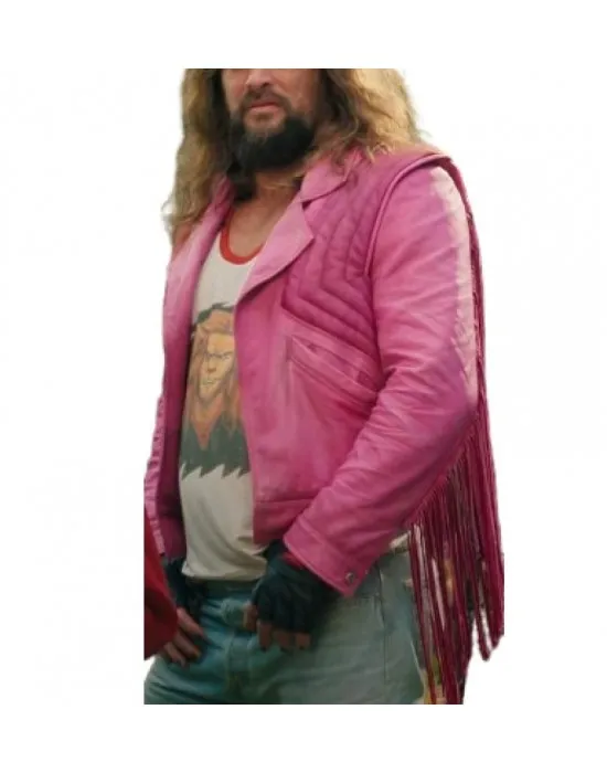 A Minecraft Movie Jason Momoa Pink Leather Jacket