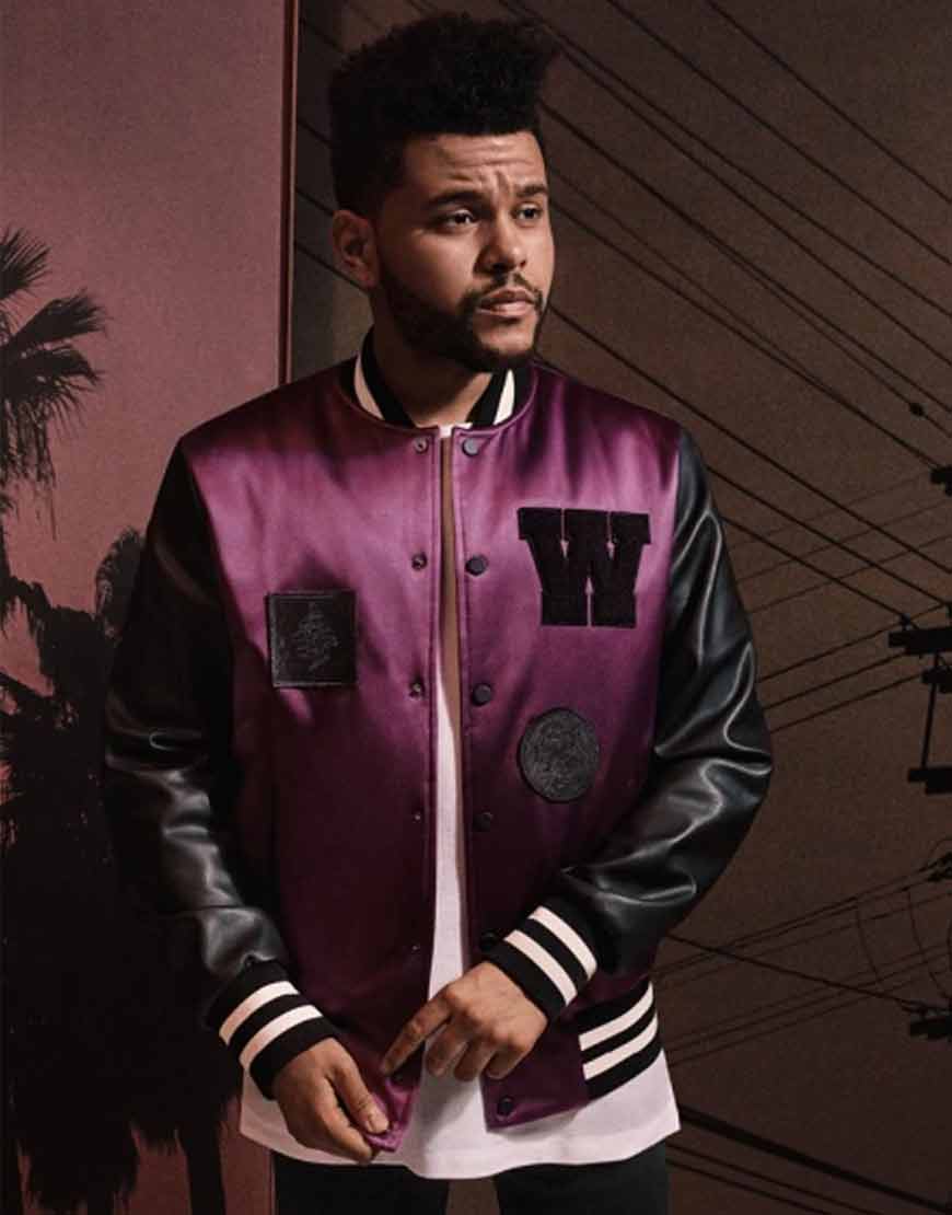 RightLeather Handmade The Weeknd XO Varsity Wool Jacket